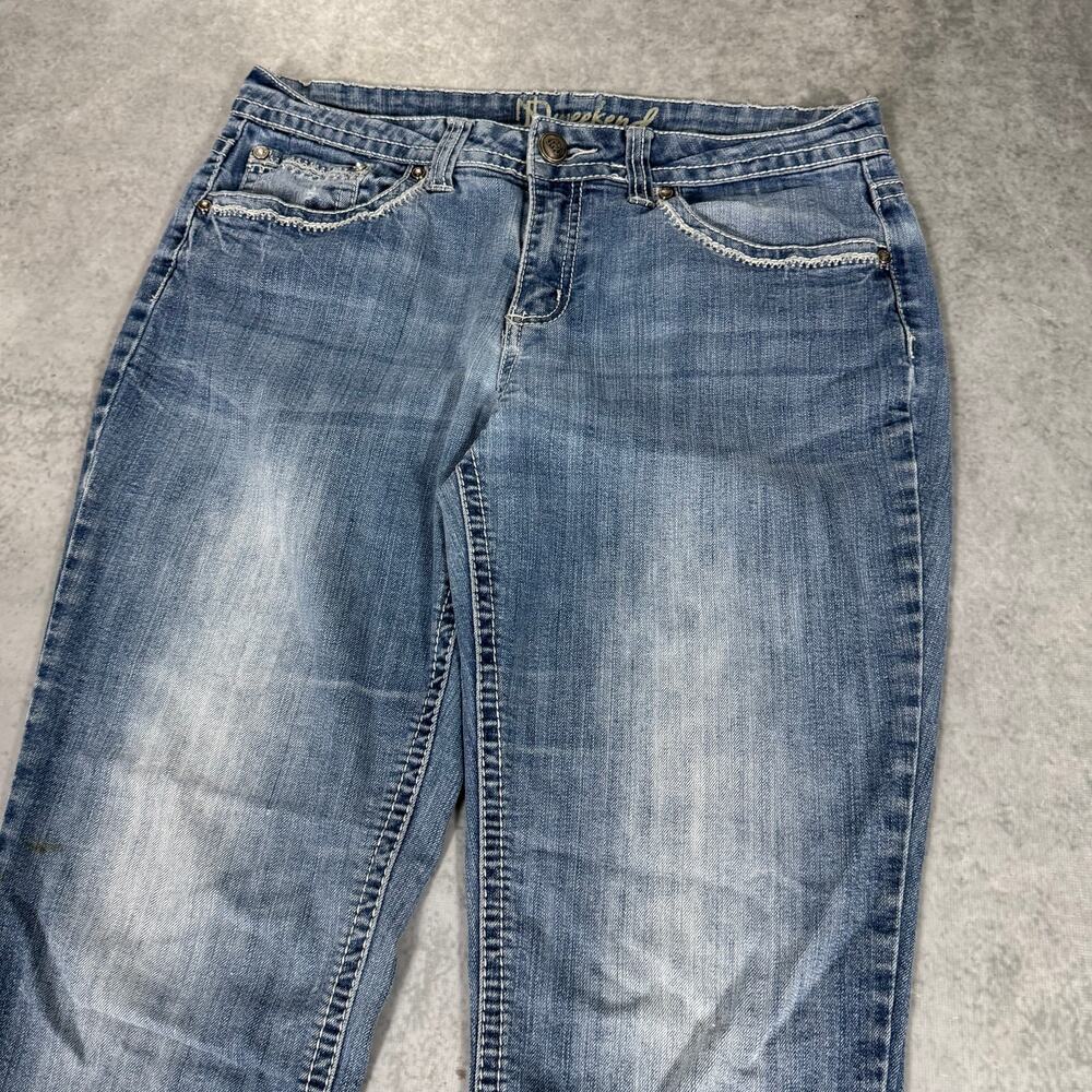ND Weekend Wing Embellished Bootcut Blue Denim Stretch Womens Jeans - Size: 10 - Picture 2 of 11